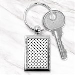 Fly Phot Motif Seamless Black And White Pattern Key Chain (Rectangle)