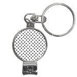 Fly Phot Motif Seamless Black And White Pattern Nail Clippers Key Chain