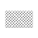 Fly Phot Motif Seamless Black And White Pattern Sticker (Rectangular)