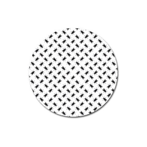 Fly Phot Motif Seamless Black And White Pattern Magnet 3  (Round) from ArtsNow.com Front