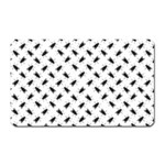 Fly Phot Motif Seamless Black And White Pattern Magnet (Rectangular)