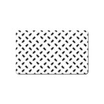 Fly Phot Motif Seamless Black And White Pattern Magnet (Name Card)