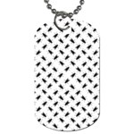 Fly Phot Motif Seamless Black And White Pattern Dog Tag (Two Sides)