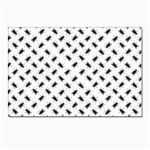 Fly Phot Motif Seamless Black And White Pattern Postcard 4 x 6  (Pkg of 10)