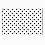 Fly Phot Motif Seamless Black And White Pattern Postcards 5  x 7  (Pkg of 10)