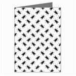 Fly Phot Motif Seamless Black And White Pattern Greeting Card