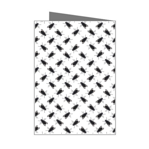 Fly Phot Motif Seamless Black And White Pattern Mini Greeting Card from ArtsNow.com Right