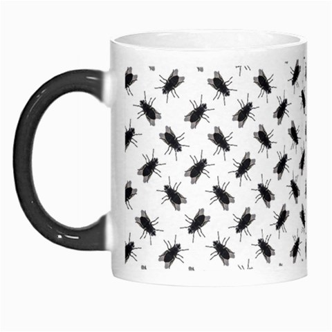 Fly Phot Motif Seamless Black And White Pattern Morph Mug from ArtsNow.com Left