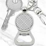 Fly Phot Motif Seamless Black And White Pattern Bottle Opener Key Chain