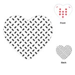 Fly Phot Motif Seamless Black And White Pattern Playing Cards Single Design (Heart)