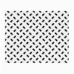 Fly Phot Motif Seamless Black And White Pattern Small Glasses Cloth (2 Sides)