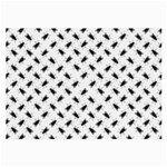 Fly Phot Motif Seamless Black And White Pattern Large Glasses Cloth