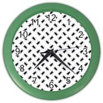 Fly Phot Motif Seamless Black And White Pattern Color Wall Clock