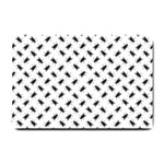 Fly Phot Motif Seamless Black And White Pattern Small Doormat