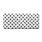 Fly Phot Motif Seamless Black And White Pattern Hand Towel