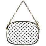 Fly Phot Motif Seamless Black And White Pattern Chain Purse (One Side)