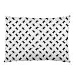 Fly Phot Motif Seamless Black And White Pattern Pillow Case