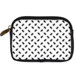 Fly Phot Motif Seamless Black And White Pattern Digital Camera Leather Case