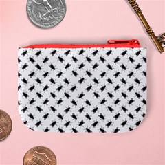 Fly Phot Motif Seamless Black And White Pattern Mini Coin Purse from ArtsNow.com Back