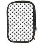 Fly Phot Motif Seamless Black And White Pattern Compact Camera Leather Case