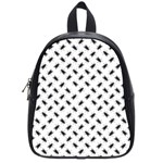 Fly Phot Motif Seamless Black And White Pattern School Bag (Small)