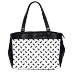 Fly Phot Motif Seamless Black And White Pattern Oversize Office Handbag (2 Sides)