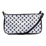 Fly Phot Motif Seamless Black And White Pattern Shoulder Clutch Bag