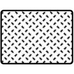 Fly Phot Motif Seamless Black And White Pattern Fleece Blanket (Large)