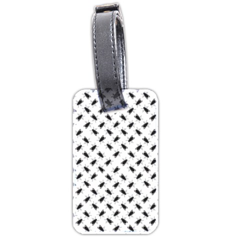 Fly Phot Motif Seamless Black And White Pattern Luggage Tag (two sides) from ArtsNow.com Front