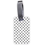 Fly Phot Motif Seamless Black And White Pattern Luggage Tag (two sides)