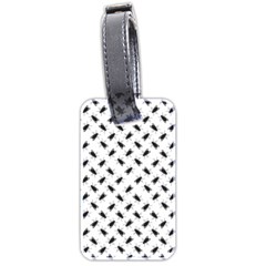 Fly Phot Motif Seamless Black And White Pattern Luggage Tag (two sides) from ArtsNow.com Back