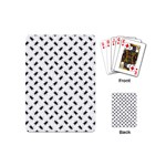 Fly Phot Motif Seamless Black And White Pattern Playing Cards Single Design (Mini)