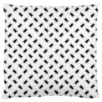 Fly Phot Motif Seamless Black And White Pattern Large Cushion Case (One Side)