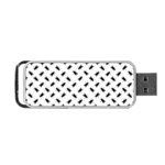 Fly Phot Motif Seamless Black And White Pattern Portable USB Flash (One Side)