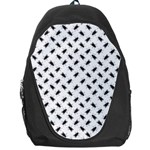 Fly Phot Motif Seamless Black And White Pattern Backpack Bag