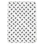 Fly Phot Motif Seamless Black And White Pattern Removable Flap Cover (L)