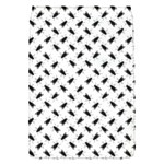 Fly Phot Motif Seamless Black And White Pattern Removable Flap Cover (S)