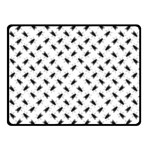 Fly Phot Motif Seamless Black And White Pattern Two Sides Fleece Blanket (Small)