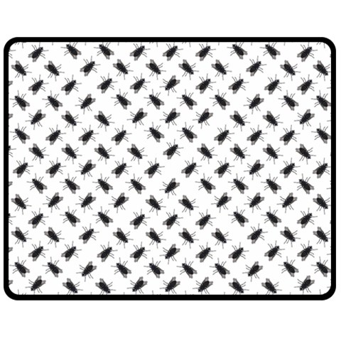 Fly Phot Motif Seamless Black And White Pattern Two Sides Fleece Blanket (Medium) from ArtsNow.com 58.8 x47.4  Blanket Back