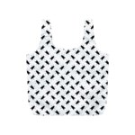 Fly Phot Motif Seamless Black And White Pattern Full Print Recycle Bag (S)