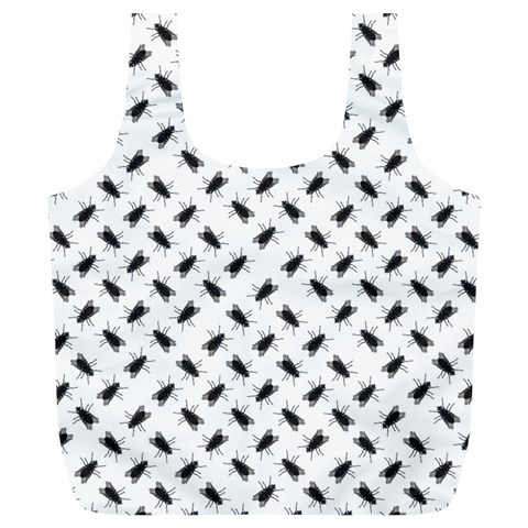 Fly Phot Motif Seamless Black And White Pattern Full Print Recycle Bag (XL) from ArtsNow.com Front