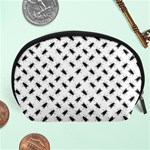 Fly Phot Motif Seamless Black And White Pattern Accessory Pouch (Large)