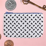 Fly Phot Motif Seamless Black And White Pattern Large Coin Purse