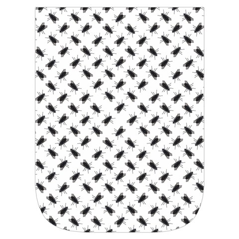 Fly Phot Motif Seamless Black And White Pattern Waist Pouch (Large) from ArtsNow.com Front Pocket