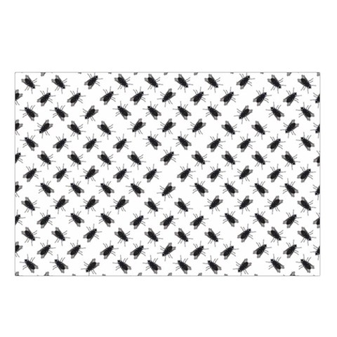 Fly Phot Motif Seamless Black And White Pattern Waist Pouch (Large) from ArtsNow.com Loop