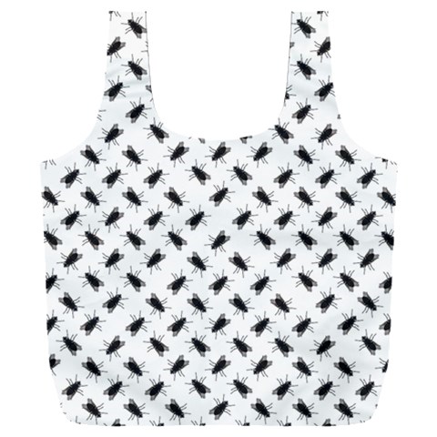 Fly Phot Motif Seamless Black And White Pattern Full Print Recycle Bag (XXL) from ArtsNow.com Front