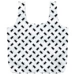 Fly Phot Motif Seamless Black And White Pattern Full Print Recycle Bag (XXXL)