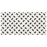 Fly Phot Motif Seamless Black And White Pattern Banner and Sign 4  x 2 