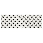 Fly Phot Motif Seamless Black And White Pattern Banner and Sign 6  x 2 