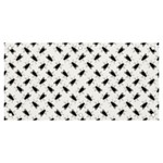 Fly Phot Motif Seamless Black And White Pattern Banner and Sign 6  x 3 